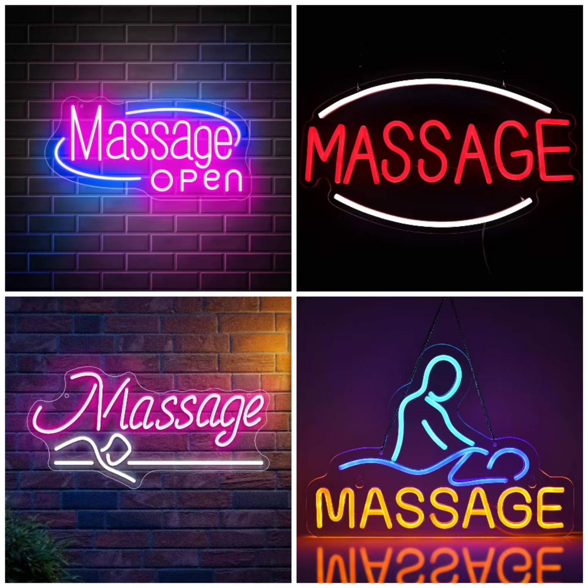 Spa Wellness Center - Massage Spa Open LED Neon Sign